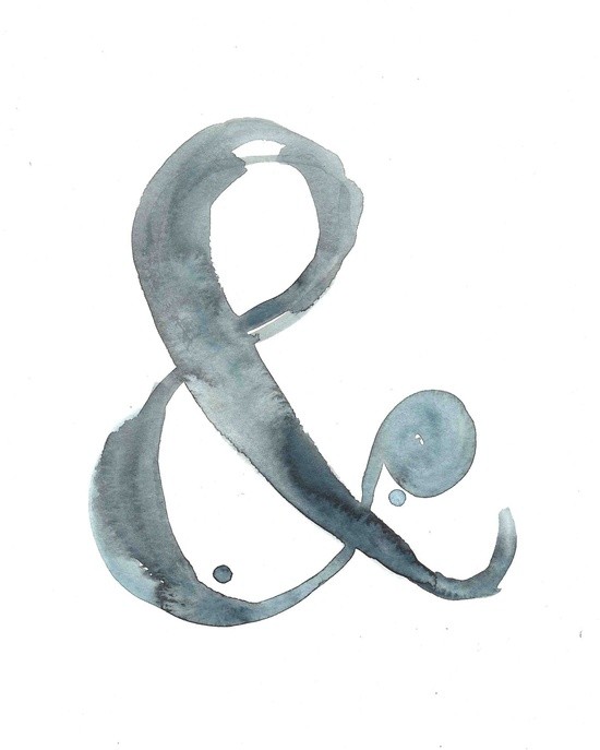 love the idea of ampersand as a wedding theme.