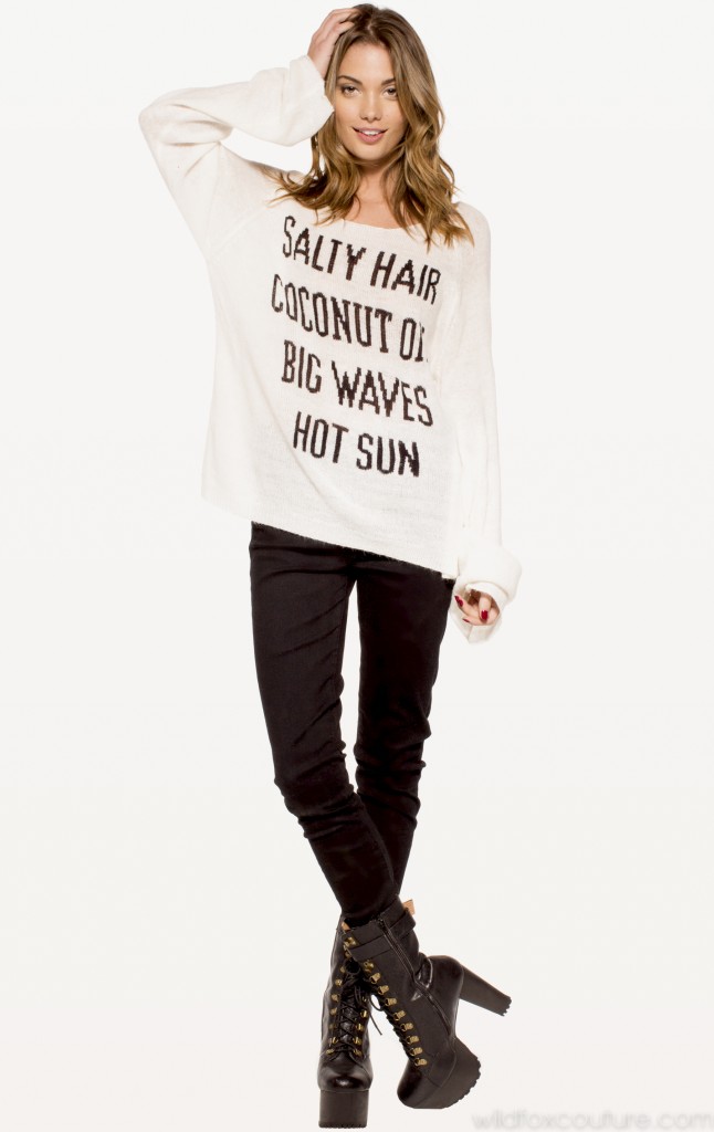 salty hair sweater