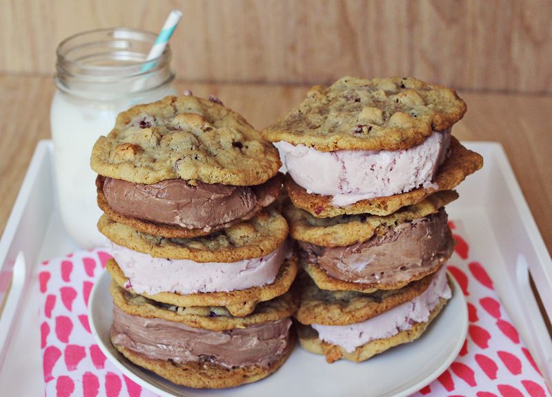 recipe for trail mix cookie ice cream sandwiches.