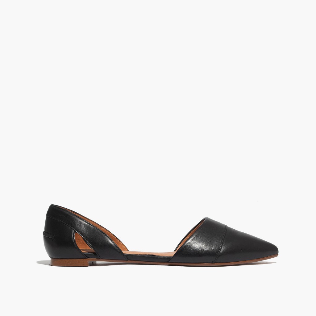 d'orsay flat black leather