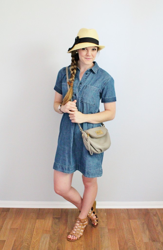 daily outfit || denim dress for day