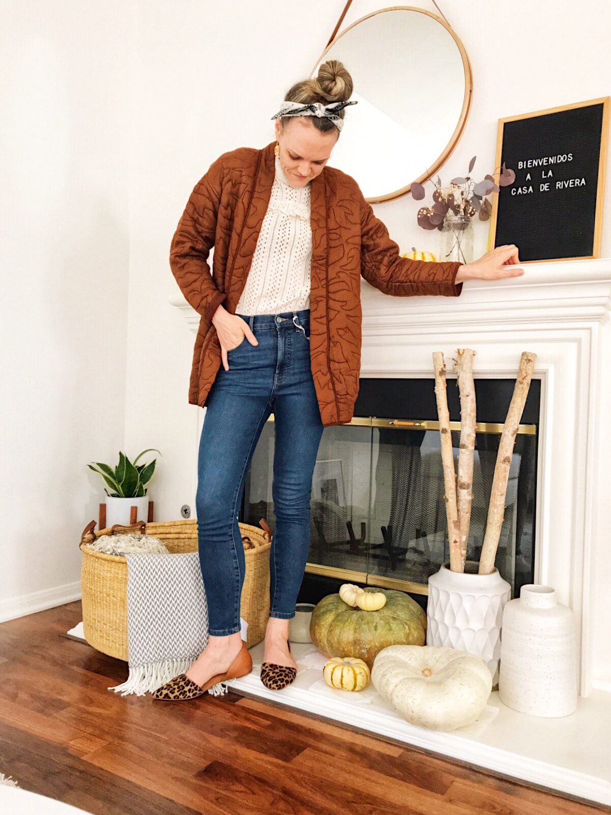 anthropologie quilted jacket styled four ways